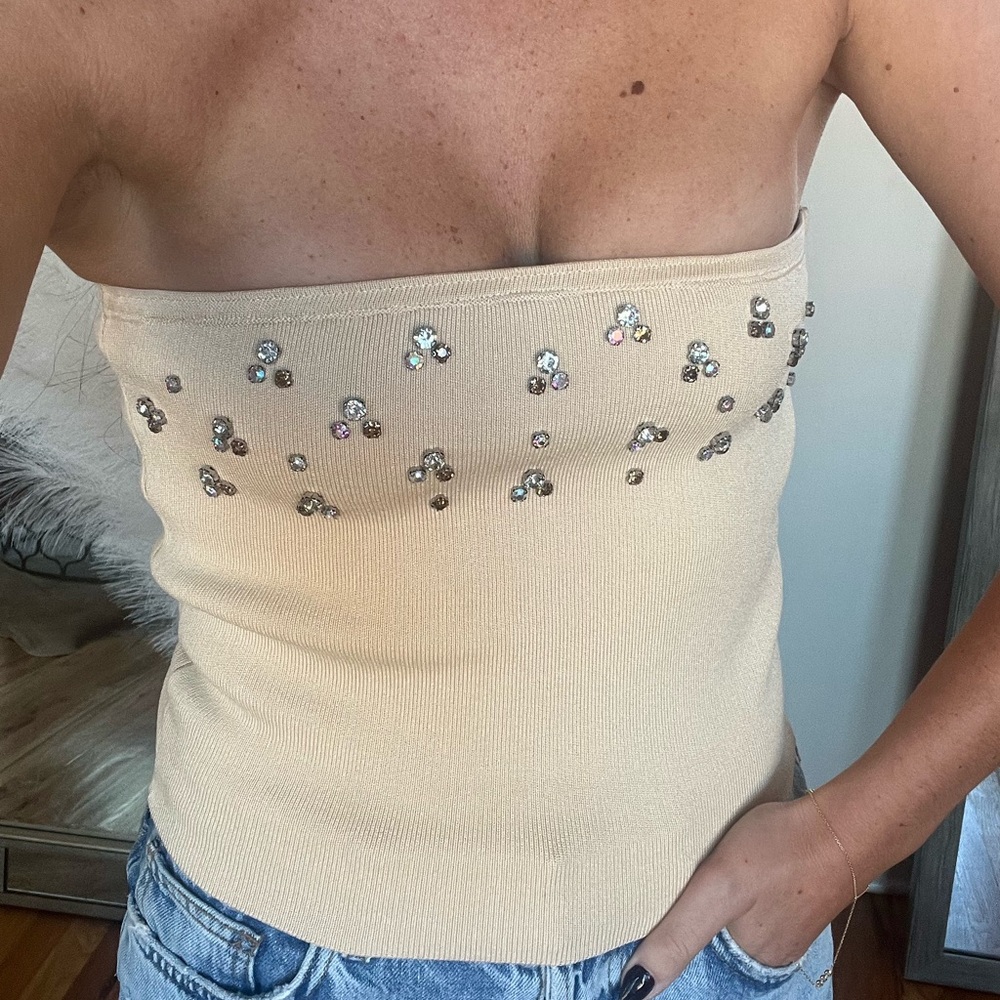 Zara Strapless Rhinestone Top - Picture 4 of 4